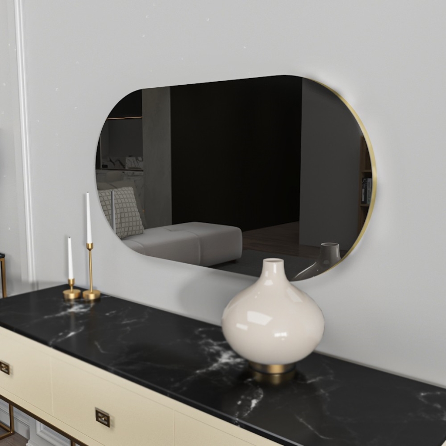 Miroir mural RIORS 85x45 cm noir