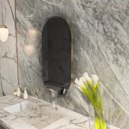 Miroir mural RIORS 85x45 cm noir