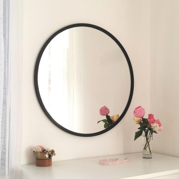 Miroir mural SIYAH d. 60 cm noir