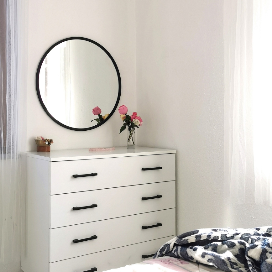 Miroir mural SIYAH d. 60 cm noir