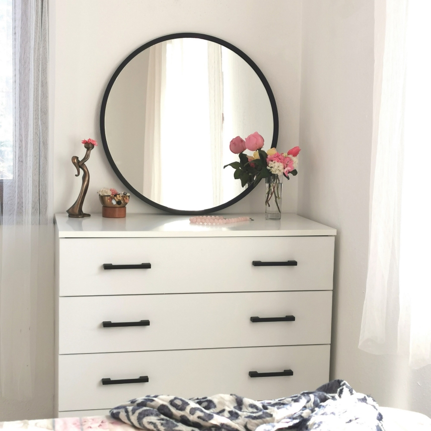 Miroir mural SIYAH d. 60 cm noir