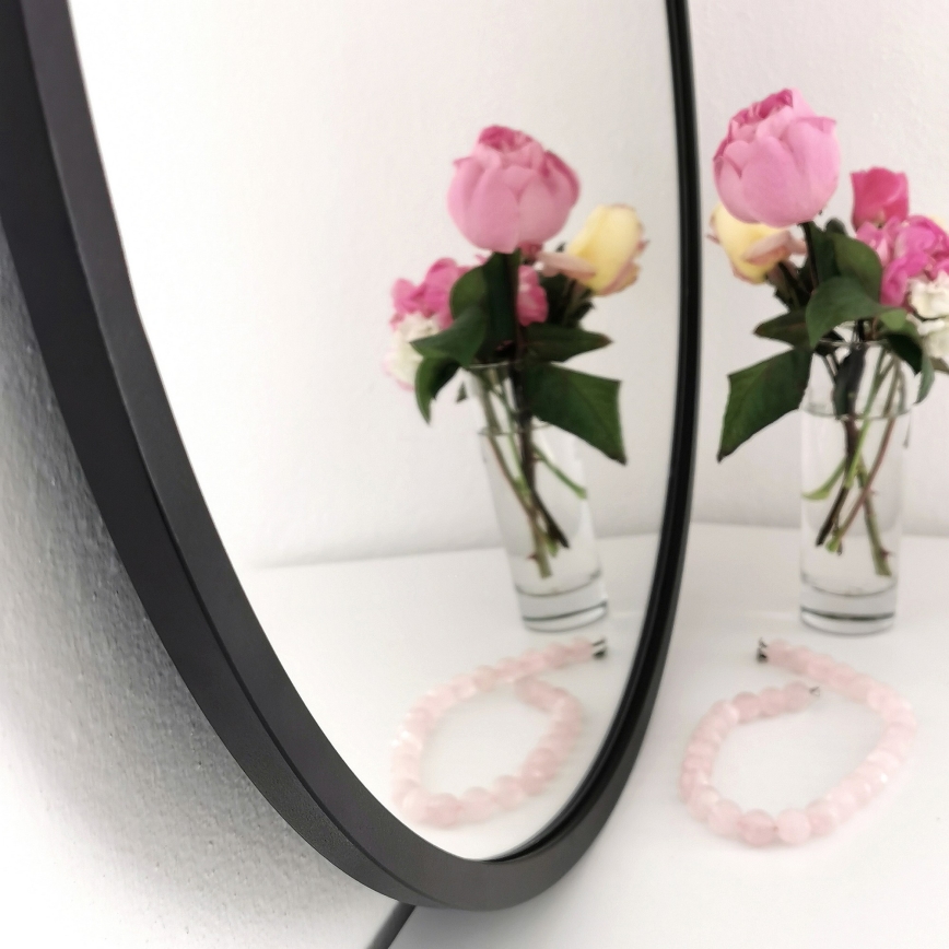 Miroir mural SIYAH d. 60 cm noir