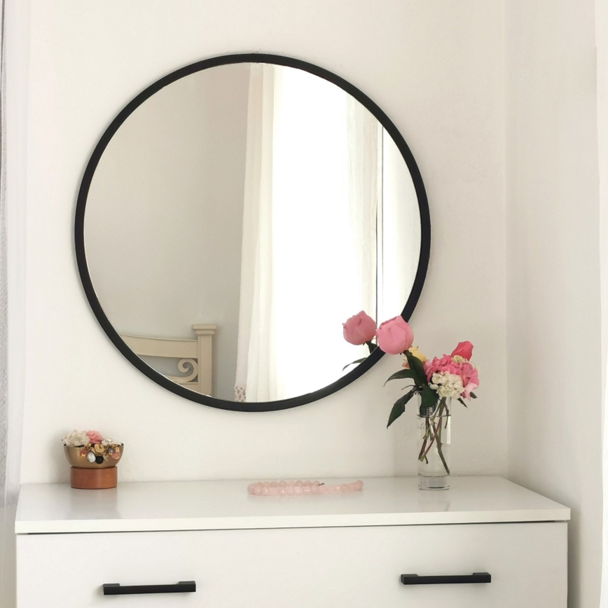 Miroir mural SIYAH d. 60 cm noir