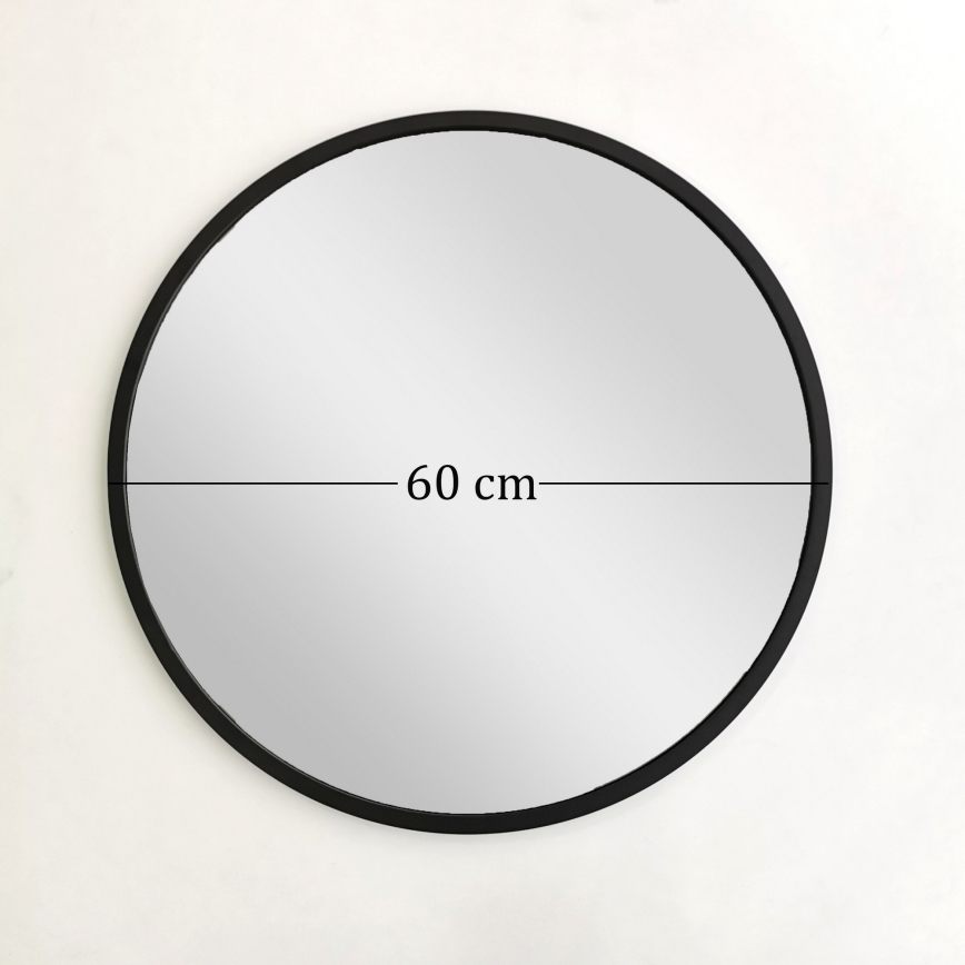 Miroir mural SIYAH d. 60 cm noir