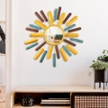 Miroir mural SOLEIL d. 75 cm jaune