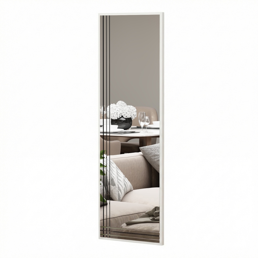 Miroir mural TRIO 120 x 40 cm chromé brillant