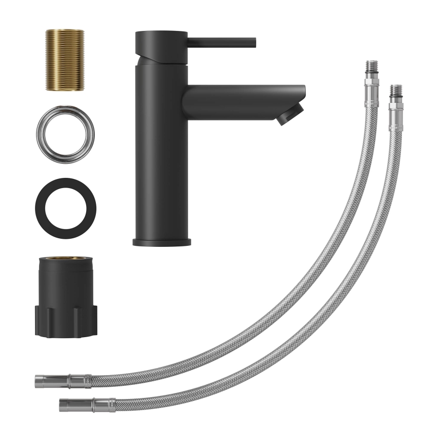 Miscelatore per lavabo RINGSTED 17,8 cm nero opaco