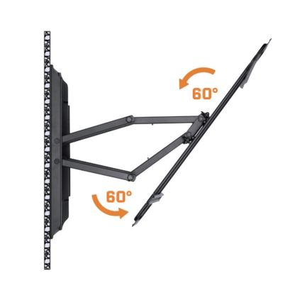 MK FLORIA MKF-17DP641 - Supporto a parete per TV con giunto 80" nero