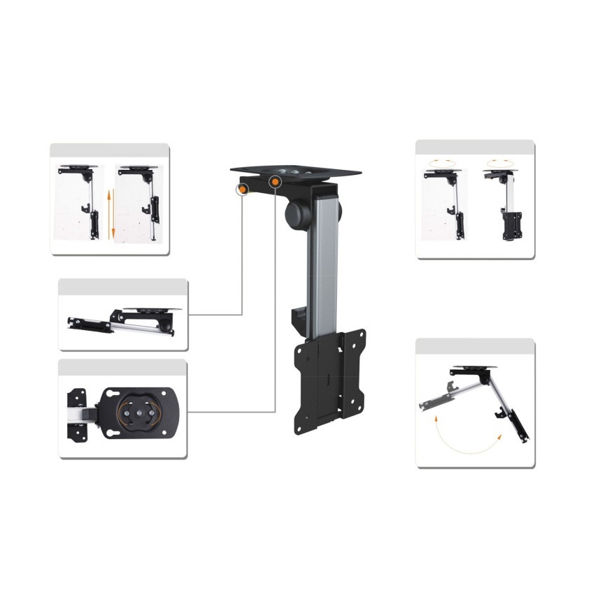 MK FLORIA MKF-17DS220 - Deckenhalterung für 46 Fernseher, schwarz