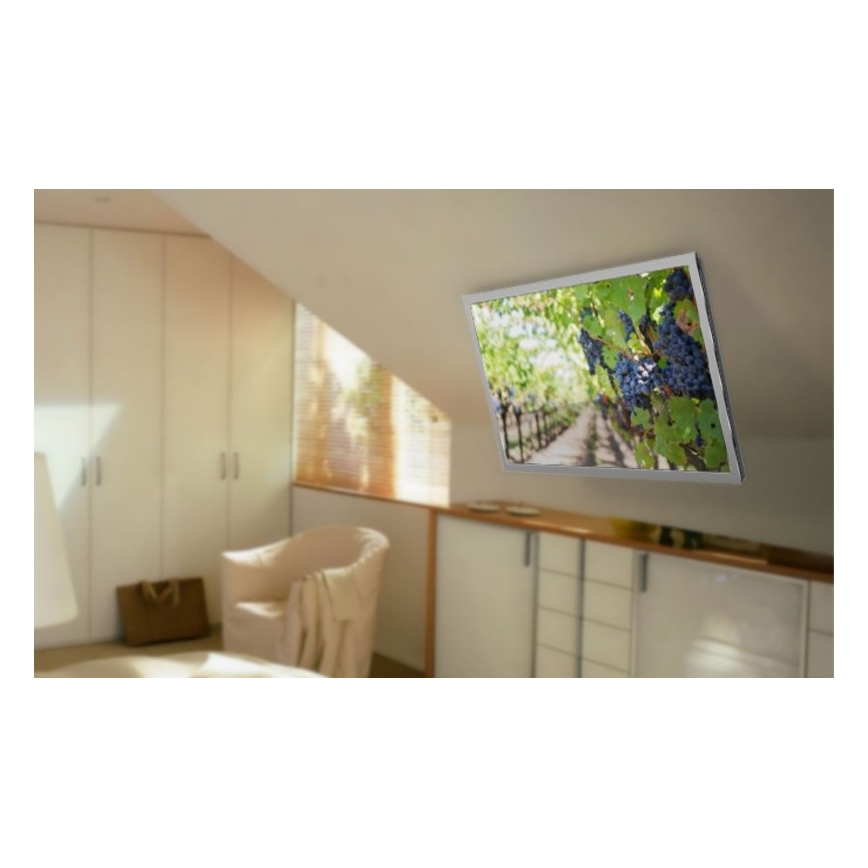 MK FLORIA MKF-20DM444 - Support de plafond connecté pour TV 55" noir Wi-Fi TUYA + Télécommande