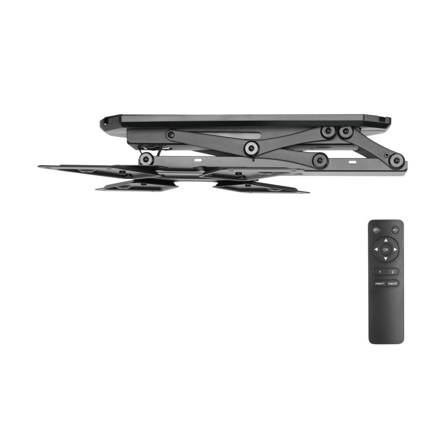 MK FLORIA MKF-20DM444 - Supporto a soffitto smart per TV 55" nero Wi-Fi TUYA + telecomando