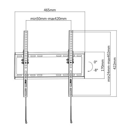 MK FLORIA MKF-20DN447 - Supporto a parete inclinabile per TV 65 nero