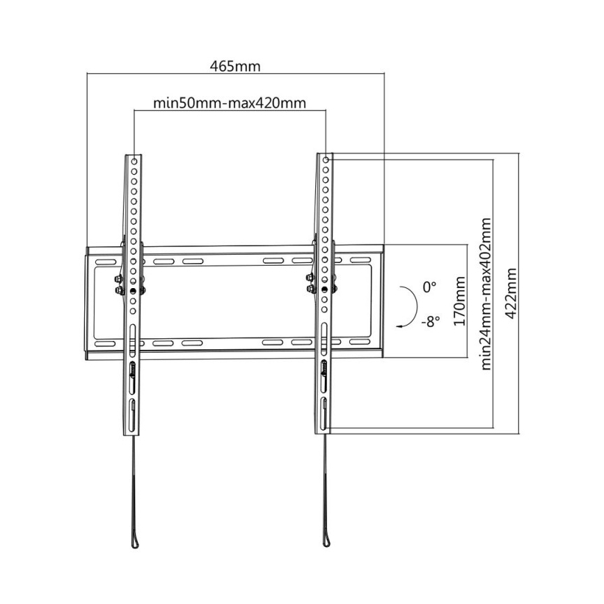 MK FLORIA MKF-20DN447 - Supporto a parete inclinabile per TV 65 nero