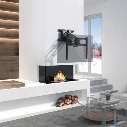 MK FLORIA MKF-21DM647 - Supporto a parete per TV con snodo 70 nero + telecomando