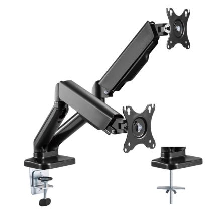MK FLORIA MKF-21DP113S2 - Support réglable pour deux moniteurs 32 noir