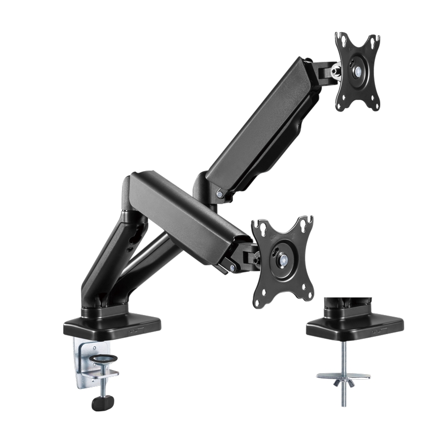 MK FLORIA MKF-21DP113S2 - Support réglable pour deux moniteurs 32 noir