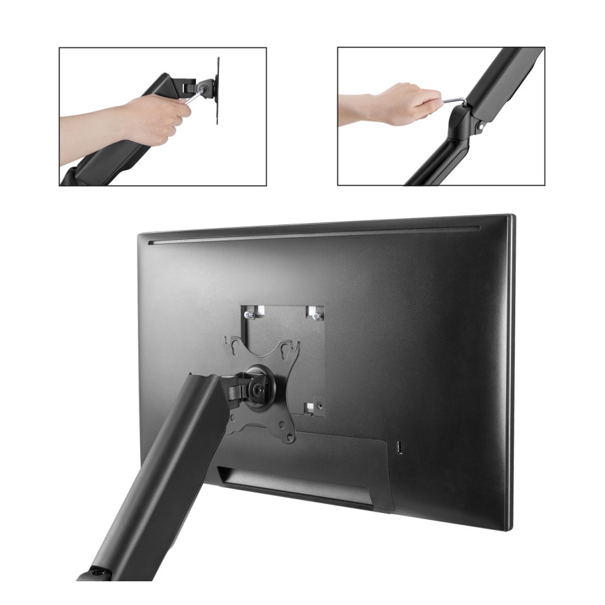MK FLORIA MKF-21DP113S2 - Supporto regolabile per monitor da 32 nero