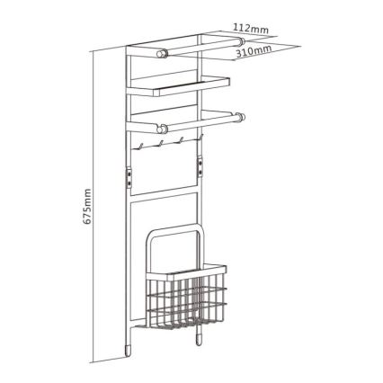 MK FLORIA MKF-21MG02W - Magnetischer Organizer 67,5x31 cm weiß