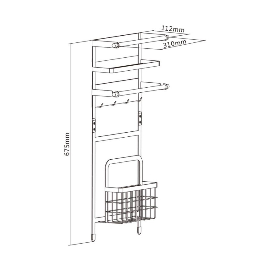 MK FLORIA MKF-21MG02W - Magnetischer Organizer 67,5x31 cm weiß