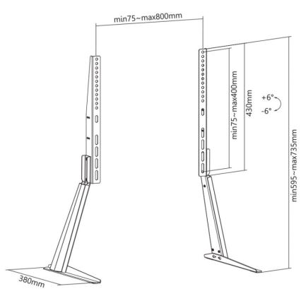 MK FLORIA MKF-21ST841 - Support TV inclinable 32-70“ noir