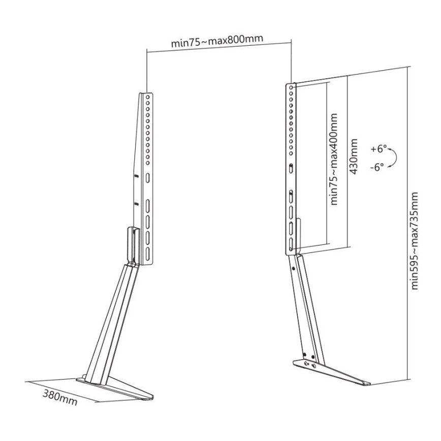 MK FLORIA MKF-21ST841 - Support TV inclinable 32-70“ noir