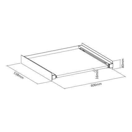 MK FLORIA MKF-23MZ601 - Kit d'empilage pour lave-linge et sèche-linge avec système coulissant 60 cm blanc