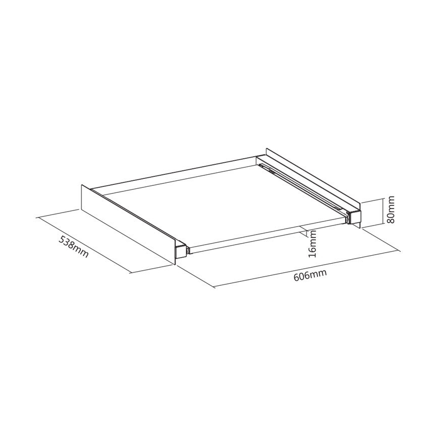 MK FLORIA MKF-23MZ601 - Kit d'empilage pour lave-linge et sèche-linge avec système coulissant 60 cm blanc