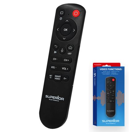 MK FLORIA Superior RC UNI TV LG VOICE - Telecomando di ricambio per TV LG, alimentazione 2x AAA