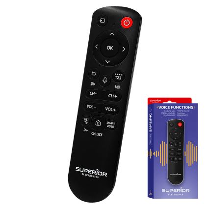 MK FLORIA Superior Samsung Voice - Télécommande de remplacement pour téléviseur Samsung, alimentée par 2 piles AAA