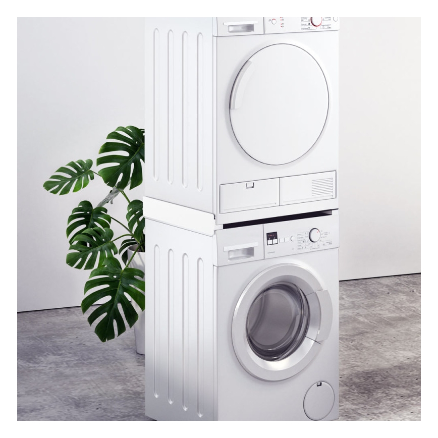 MK FLORIA Superior Tower Slim - Entretoise 66 cm pour lave-linge et sèche-linge, blanche