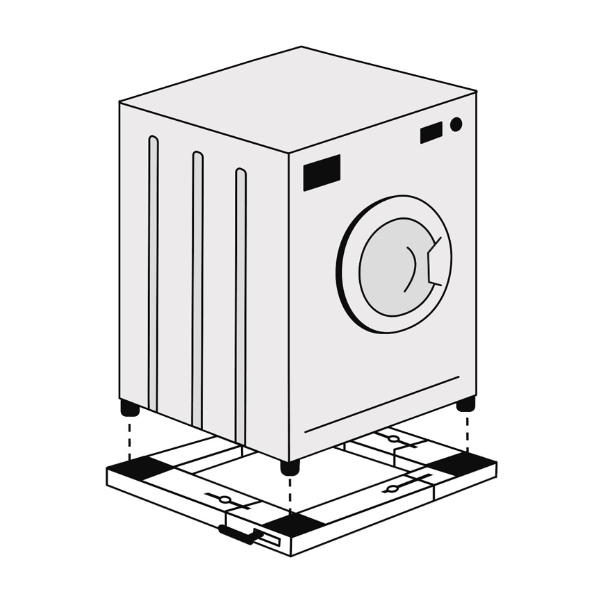 MK FLORIA Superior Wheel Wash - Base anti-vibration pour machine à laver 62x62 cm