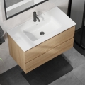 Mobile bagno con lavabo KENWOOD 91 cm rovere/bianco