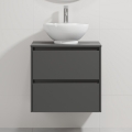 Mobile bagno con lavabo TRONDHEIM/DRAMMEN 60x57x46 cm antracite/bianco