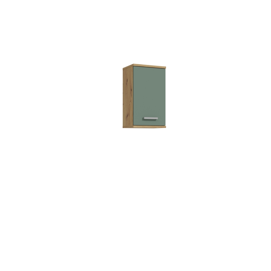 Mobile bagno sospeso VENOM verde/rovere artisan