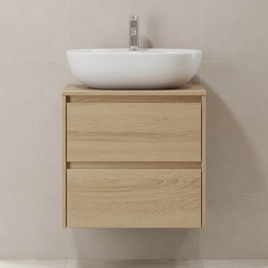 Mobile bagno TRONDHEIM per lavabo 60 cm, rovere