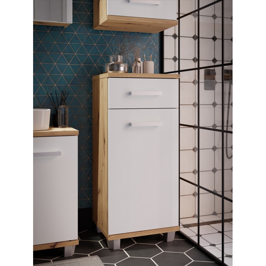 Mobile bagno VENOM bianco/rovere Artisan