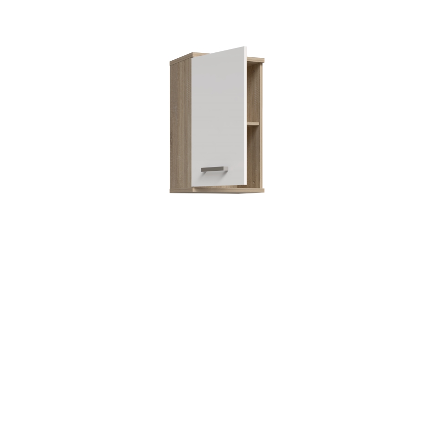 Mobile da bagno a parete VENOM bianco/rovere Sonoma