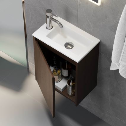 Mobile da bagno con lavabo COMO 40 cm noce