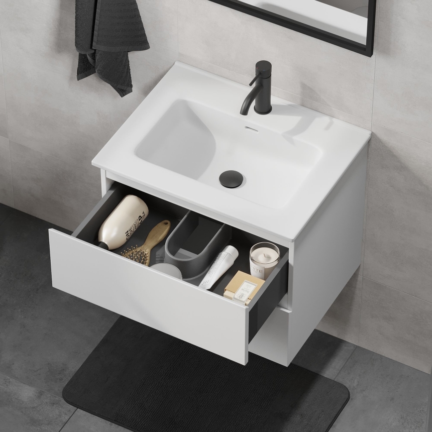 Mobile da bagno con lavabo CONOR 61 cm, bianco