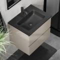 Mobile da bagno con lavabo CONOR 61 cm Marakesh/nero