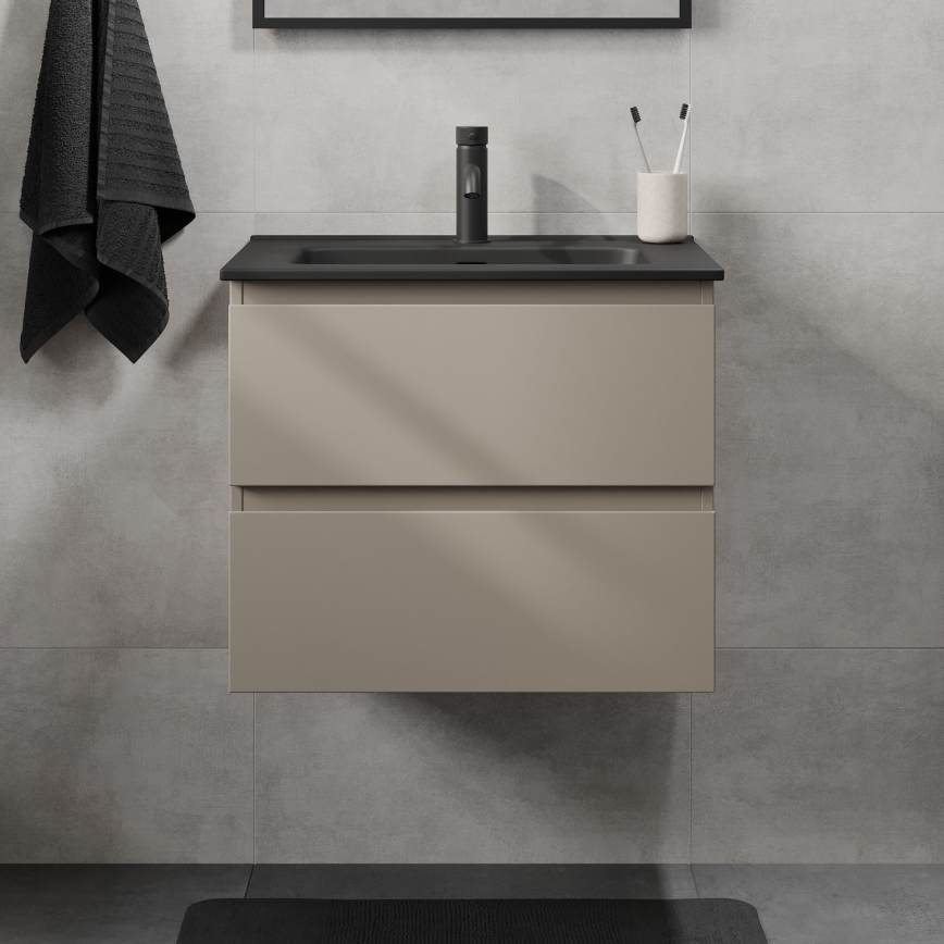 Mobile da bagno con lavabo CONOR 61 cm Marakesh/nero