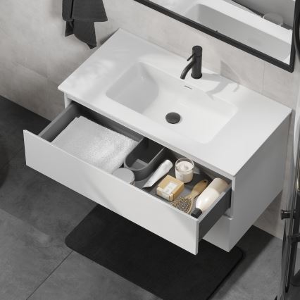 Mobile da bagno con lavabo KENWOOD 91 cm, bianco