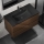 Mobile da bagno con lavabo KENWOOD 91 cm noce/nero