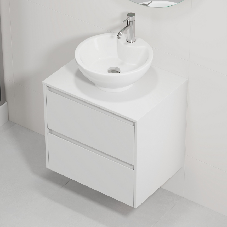 Mobile da bagno con lavabo TRONDHEIM/DRAMMEN 60x57x46 cm bianco