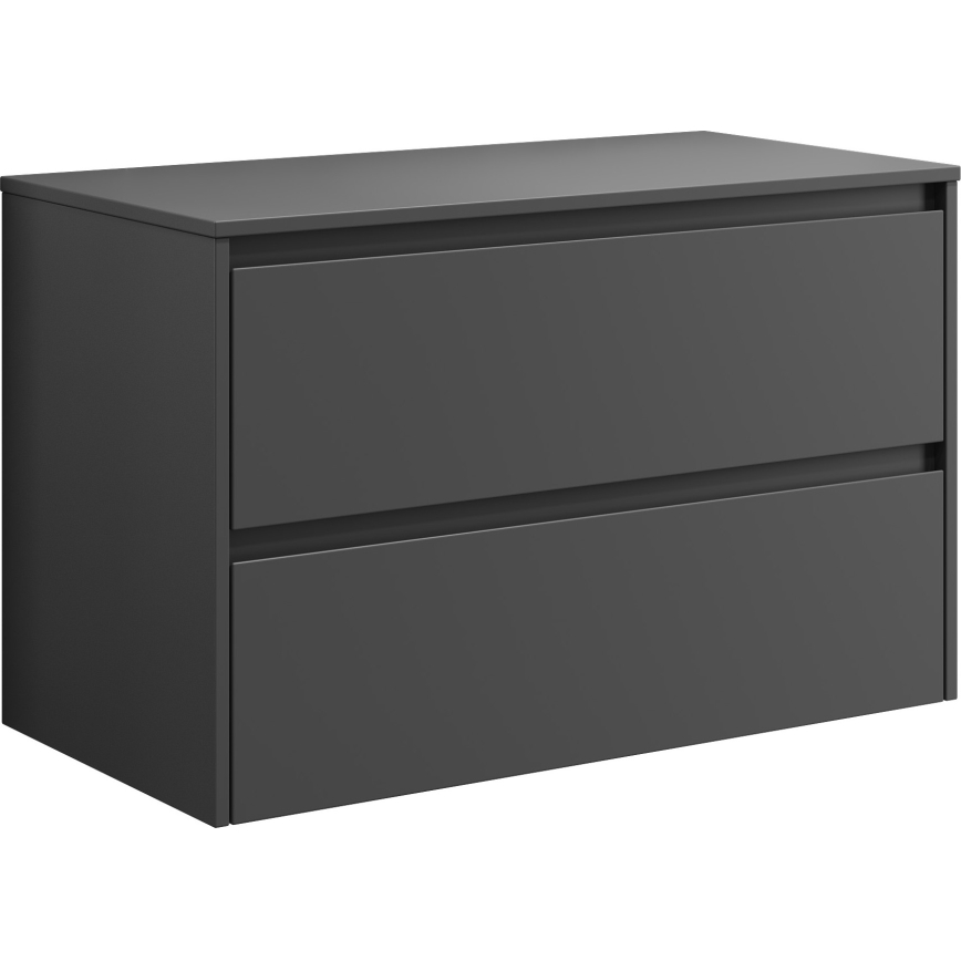 Mobile da bagno con lavabo TRONDHEIM/DRAMMEN 90x57x46 cm antracite/bianco