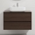 Mobile da bagno con lavabo TRONDHEIM/KRISTIANSAND 90x57x46 cm noce/bianco