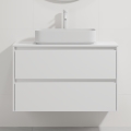 Mobile da bagno con lavabo TRONDHEIM/LJORDAL 90x57x46 cm, bianco