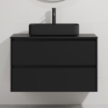 Mobile da bagno con lavabo TRONDHEIM/LJORDAL 90x57x46 cm nero