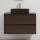 Mobile da bagno con lavabo TRONDHEIM/LJORDAL 90x57x46 cm noce/nero
