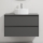Mobile da bagno con lavabo TRONDHEIM/VIKEDAL 90x57x46 cm antracite/bianco